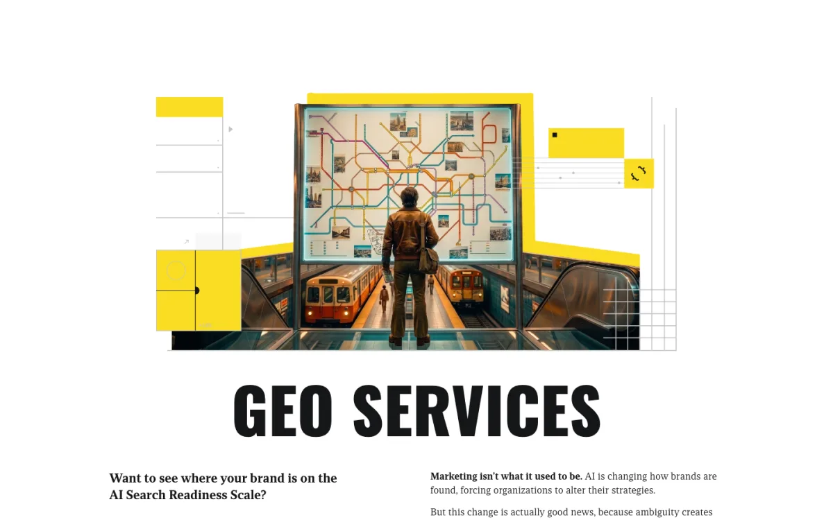 iPullRank GEO services page, screenshot taken 4 October 2026