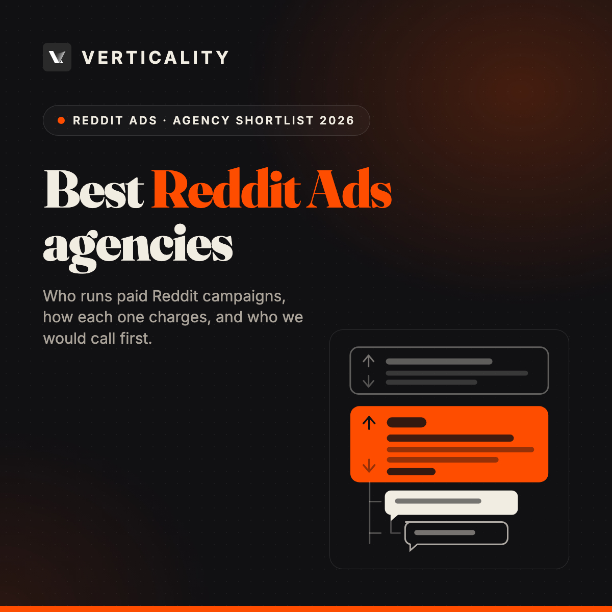 Best Reddit Ads agencies 2026: a promoted post in a Reddit feed with the comment thread under it